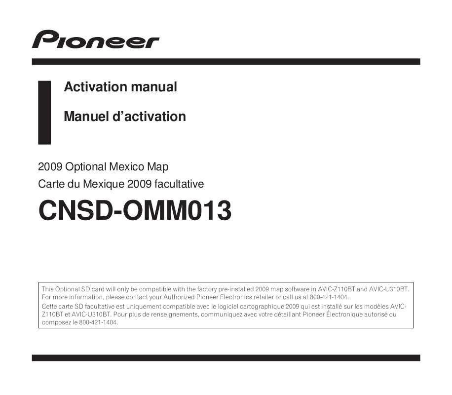Guide utilisation  PIONEER CNSD-OMM013  de la marque PIONEER