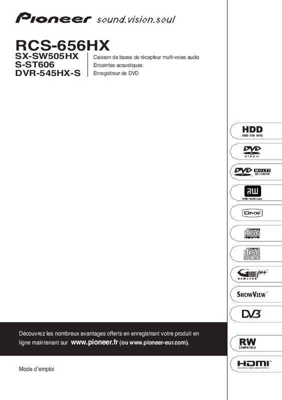 Guide utilisation  PIONEER S-ST606 (RCS656HX)  de la marque PIONEER