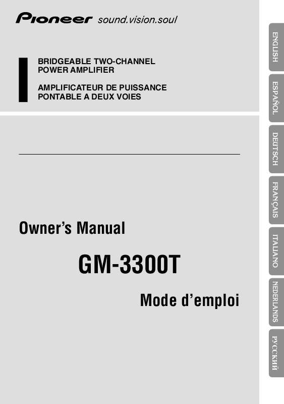 Guide utilisation  PIONEER GM-3300T  de la marque PIONEER