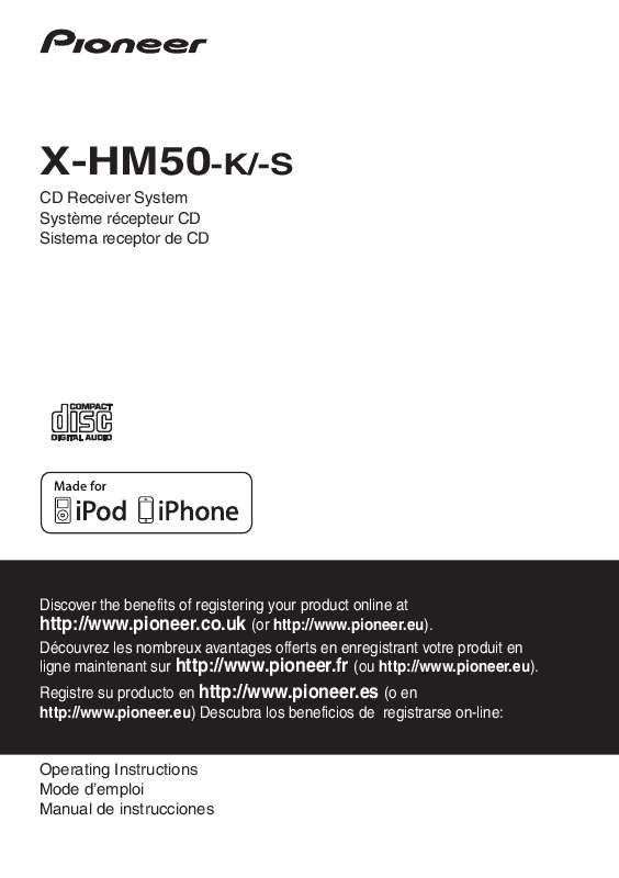 Guide utilisation  PIONEER X-HM50-K  de la marque PIONEER