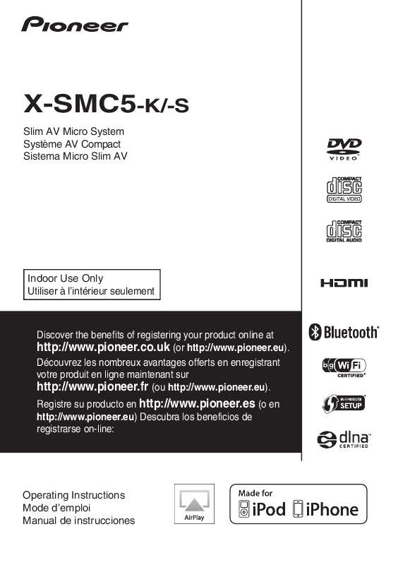 Guide utilisation  PIONEER X-SMC5-K  de la marque PIONEER