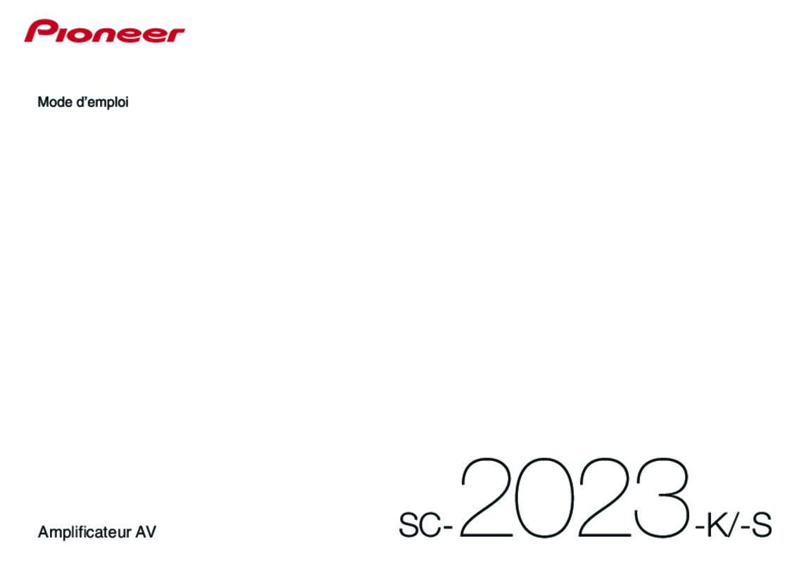 Guide utilisation PIONEER SC2023 S  de la marque PIONEER