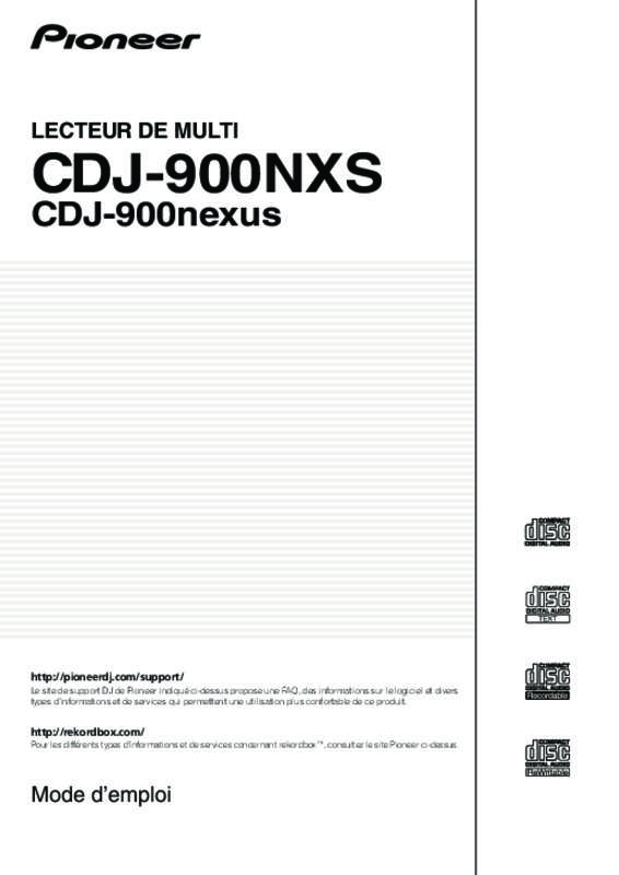 Guide utilisation  PIONEER CDJ-900NXS  de la marque PIONEER