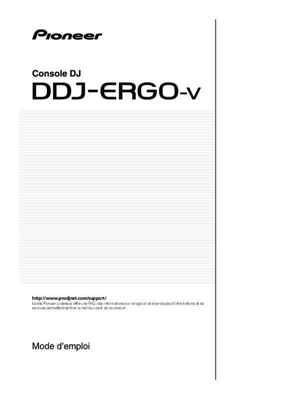 Guide utilisation  PIONEER DDJ-ERGO-V  de la marque PIONEER