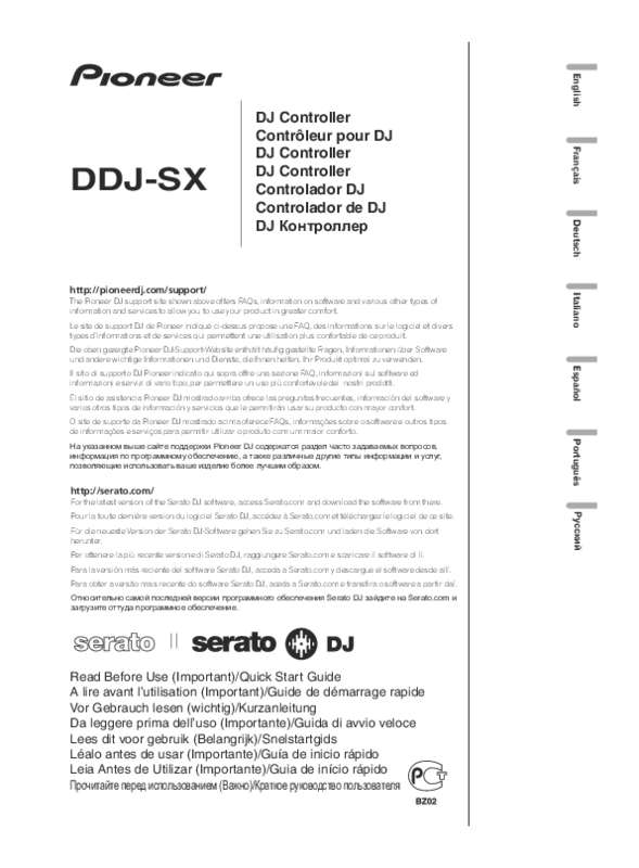 Guide utilisation  PIONEER DDJ-SX  de la marque PIONEER