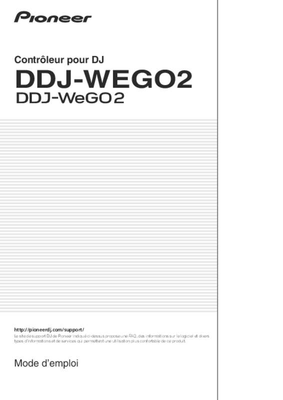 Guide utilisation  PIONEER DDJ-WEGO2  de la marque PIONEER
