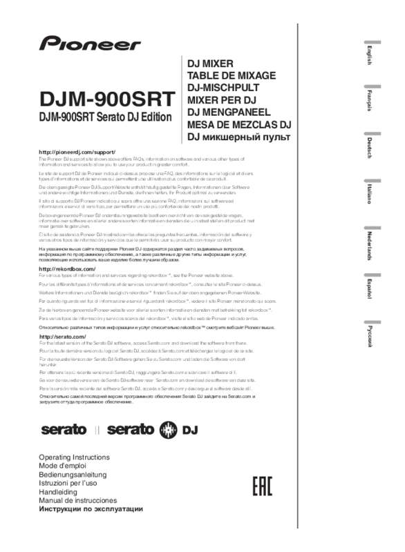 Guide utilisation  PIONEER DJM-900SRT  de la marque PIONEER