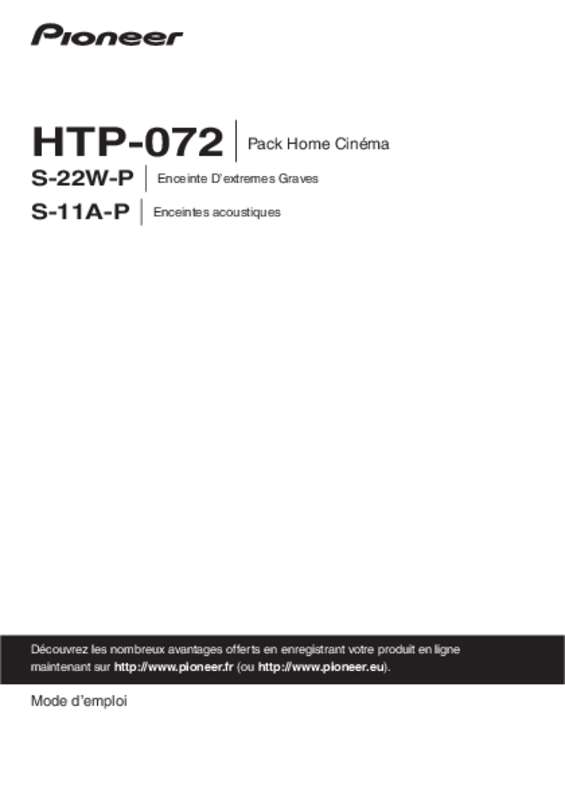 Guide utilisation  PIONEER HTP-072  de la marque PIONEER