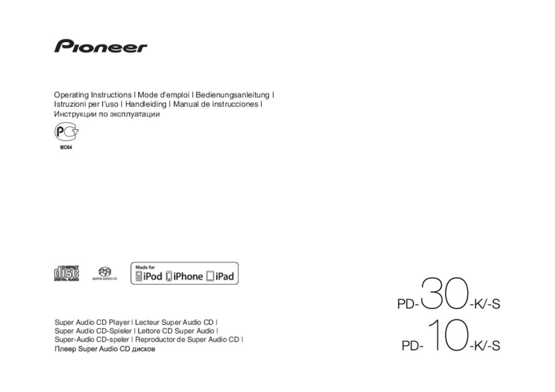 Guide utilisation  PIONEER PD-30-K  de la marque PIONEER
