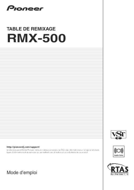 Guide utilisation  PIONEER RMX-500  de la marque PIONEER