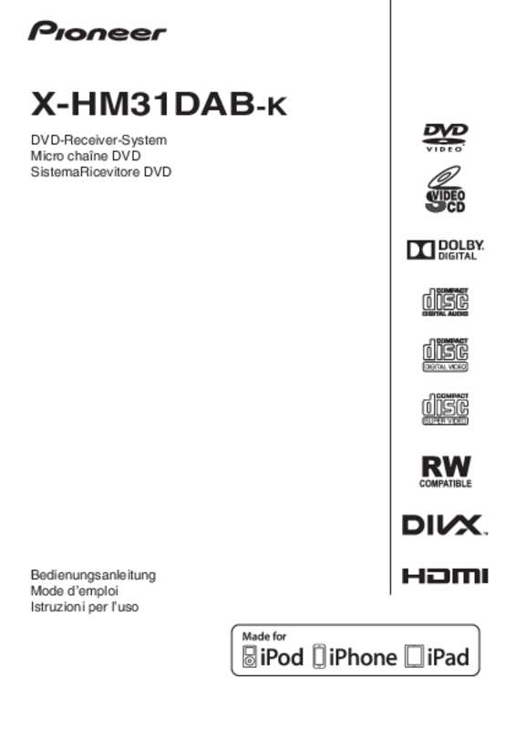 Guide utilisation  PIONEER X-HM31DAB-K  de la marque PIONEER
