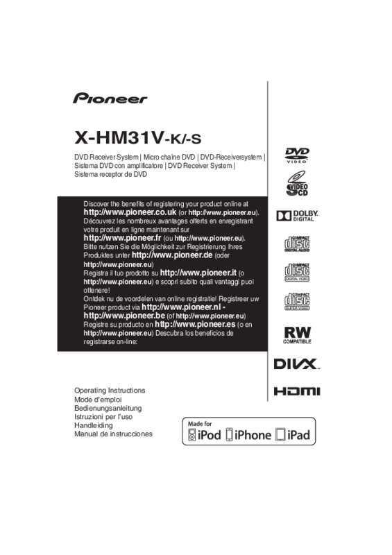Guide utilisation  PIONEER X-HM31V-K  de la marque PIONEER