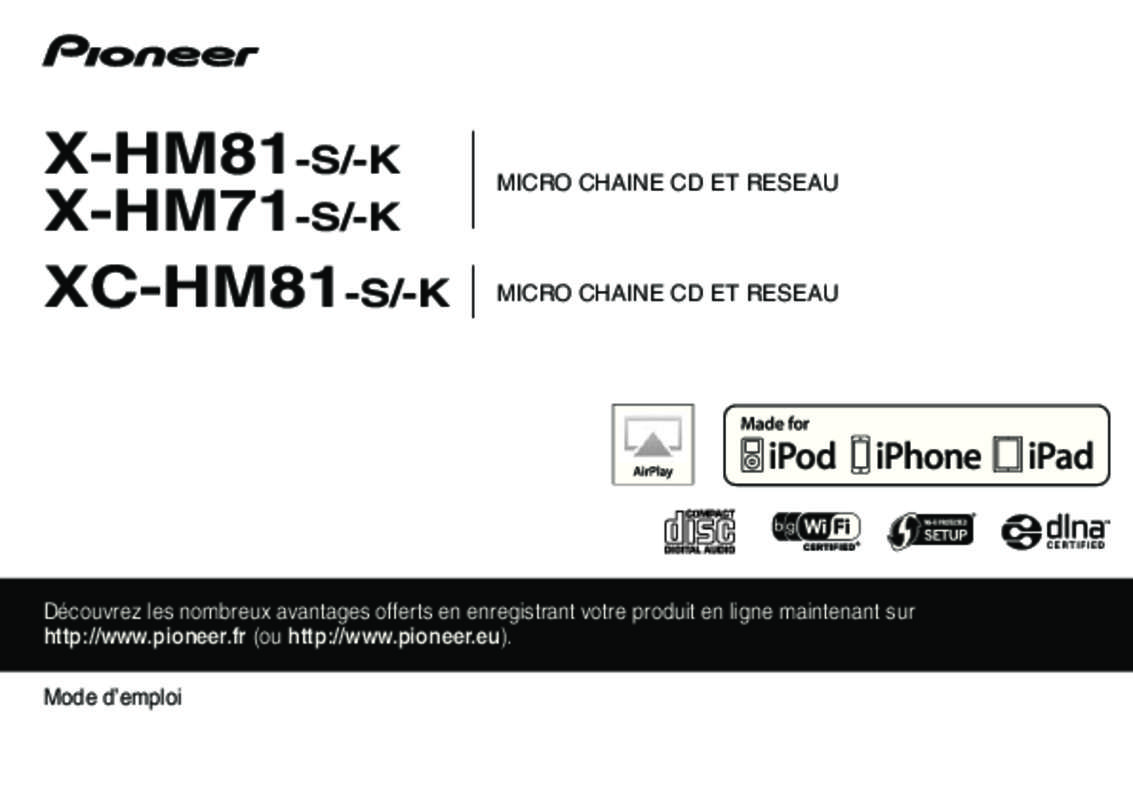 Guide utilisation  PIONEER X-HM71-K  de la marque PIONEER