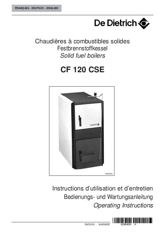 Guide utilisation  DE DIETRICH CF 120 CSE  de la marque DE DIETRICH