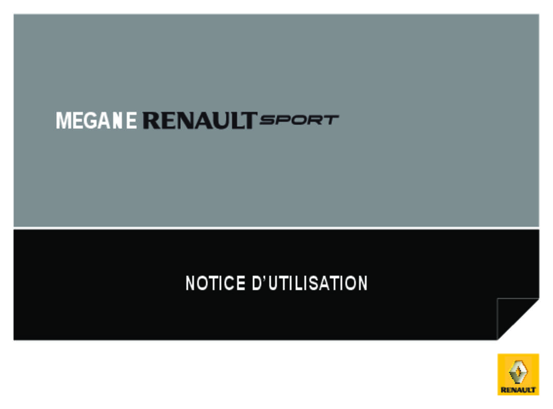 Guide utilisation RENAULT MEGANE 3 RS  de la marque RENAULT