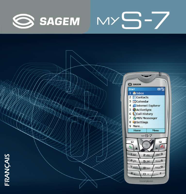 Guide utilisation SAGEM MY S-7  de la marque SAGEM