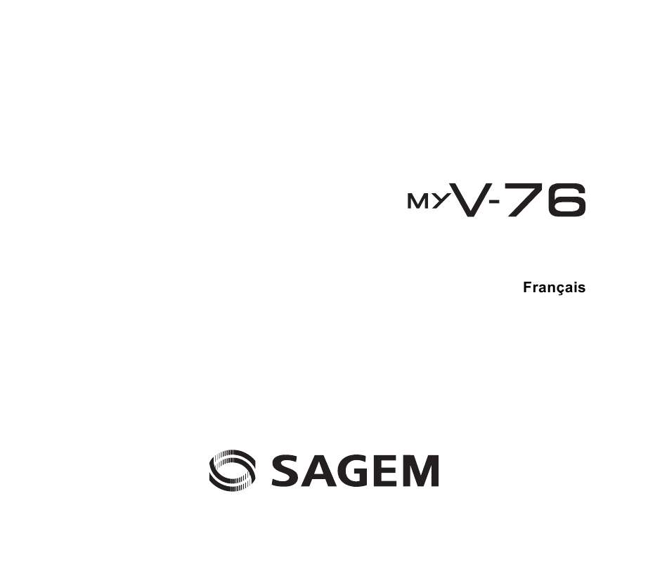 Guide utilisation SAGEM MYV-76  de la marque SAGEM