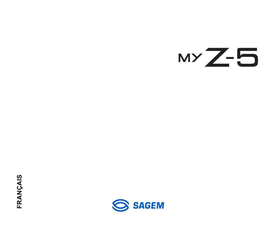 Guide utilisation SAGEM MYZ-5  de la marque SAGEM