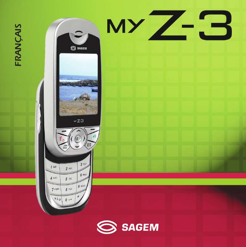Guide utilisation SAGEM MYZ3  de la marque SAGEM