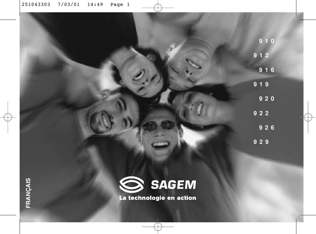 Guide utilisation  SAGEM 91X  de la marque SAGEM