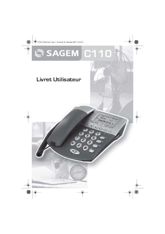 Guide utilisation  SAGEM C110  de la marque SAGEM