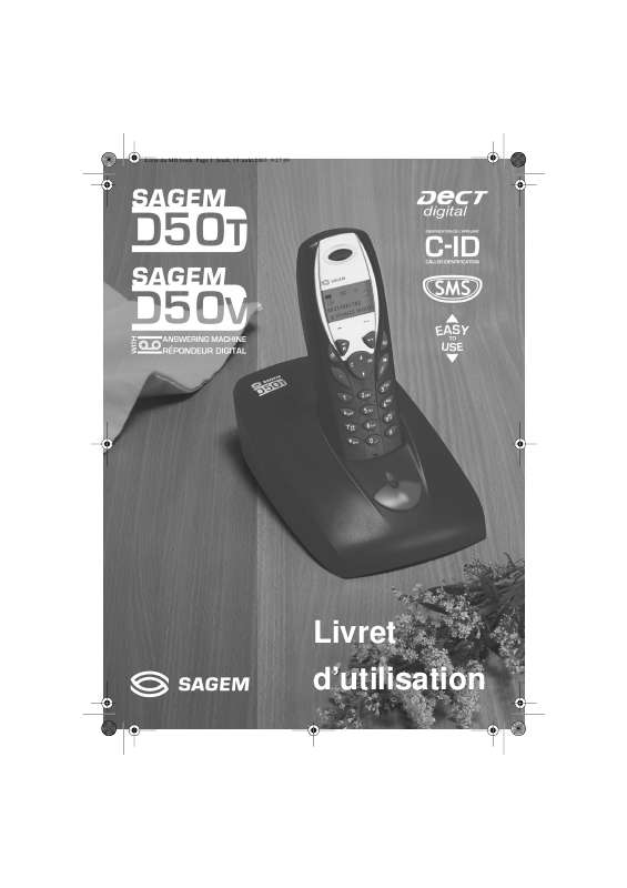 Guide utilisation SAGEM D50V  de la marque SAGEM