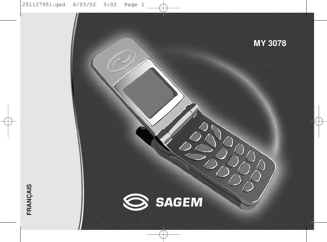 Guide utilisation SAGEM MY3078  de la marque SAGEM