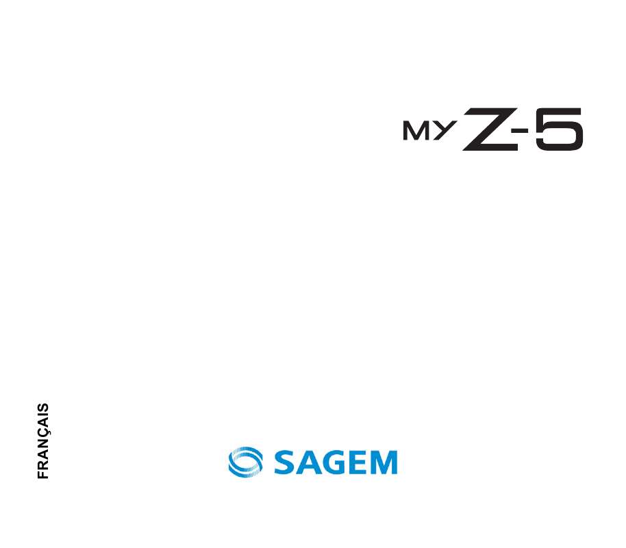 Guide utilisation SAGEM MYZ5  de la marque SAGEM
