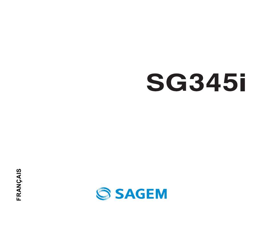 Guide utilisation SAGEM SG345I  de la marque SAGEM