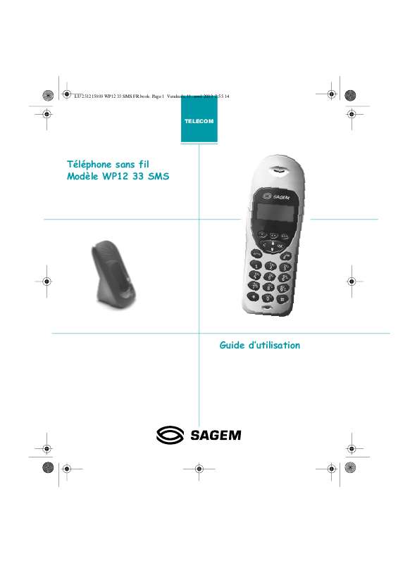 Guide utilisation  SAGEM WP12 33 SMS  de la marque SAGEM