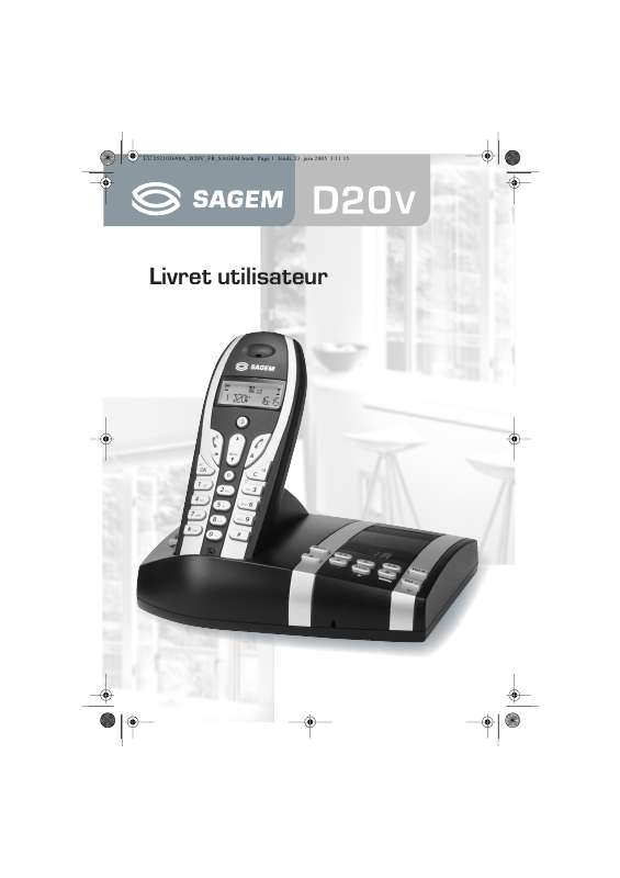 Guide utilisation SAGEM D20V  de la marque SAGEM