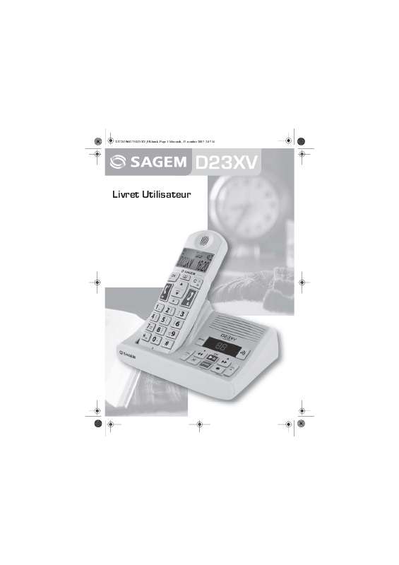 Guide utilisation SAGEM D23XV  de la marque SAGEM