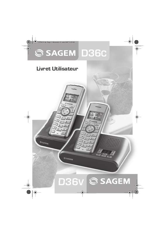 Guide utilisation  SAGEM D36V  de la marque SAGEM