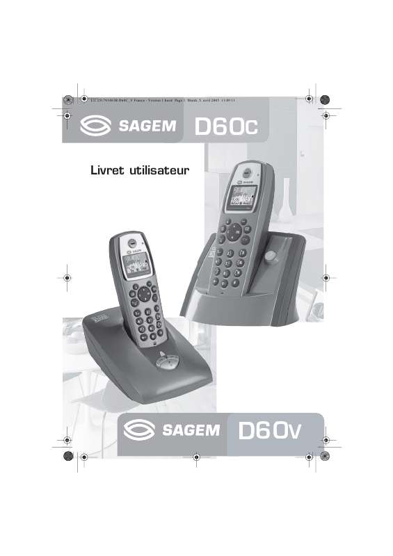 Guide utilisation SAGEM D60V  de la marque SAGEM
