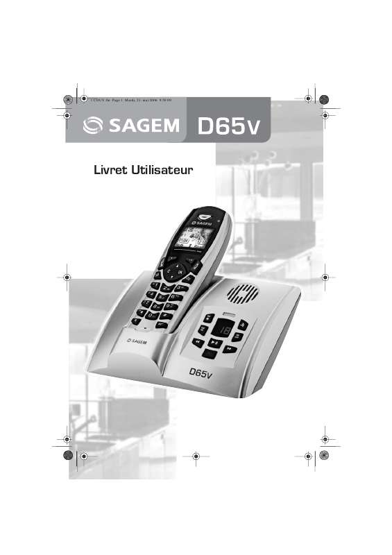 Guide utilisation SAGEM D65V  de la marque SAGEM
