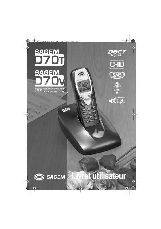 Guide utilisation SAGEM D70V  de la marque SAGEM