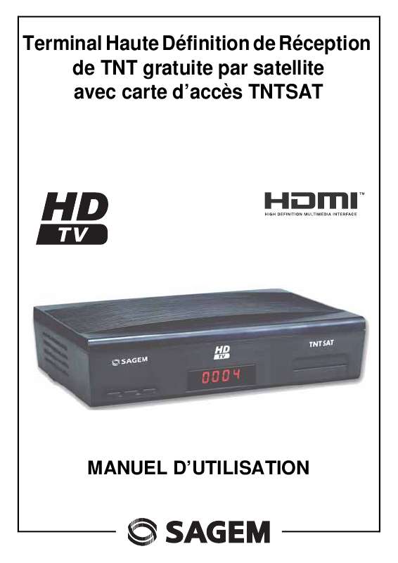 Guide utilisation  SAGEM ISD91 HD TNTSAT  de la marque SAGEM