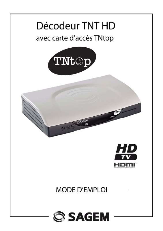 Guide utilisation  SAGEM ITAD91 HD TNTOP  de la marque SAGEM