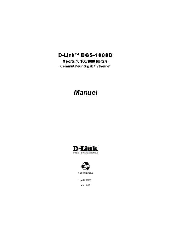 Guide utilisation D-LINK DGS-1008P  de la marque D-LINK