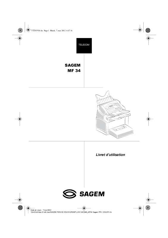 Guide utilisation SAGEM MF 3410  de la marque SAGEM