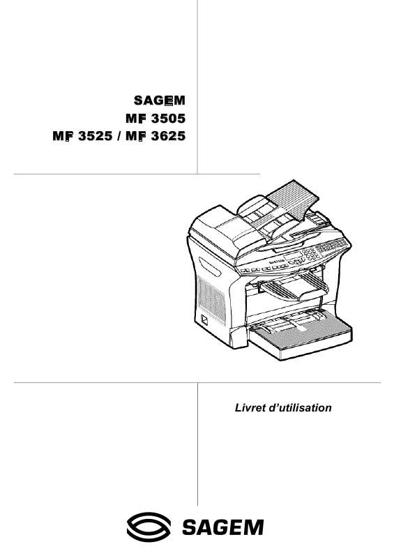 Guide utilisation SAGEM MF 3505  de la marque SAGEM