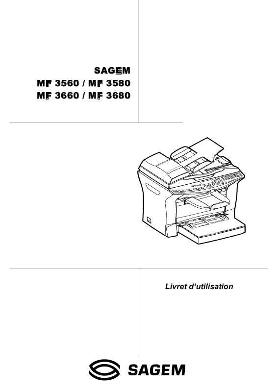 Guide utilisation SAGEM MF 3560  de la marque SAGEM