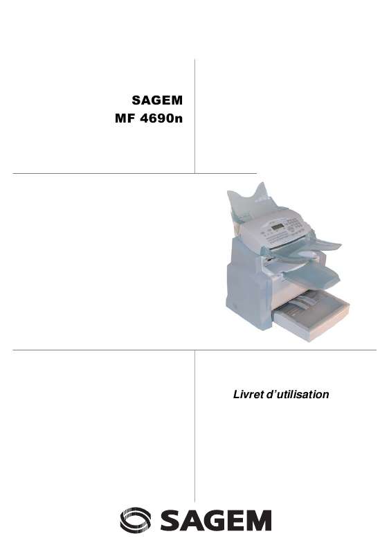 Guide utilisation SAGEM MF 4690N  de la marque SAGEM