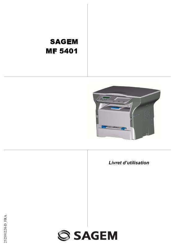 Guide utilisation SAGEM MF 5401  de la marque SAGEM