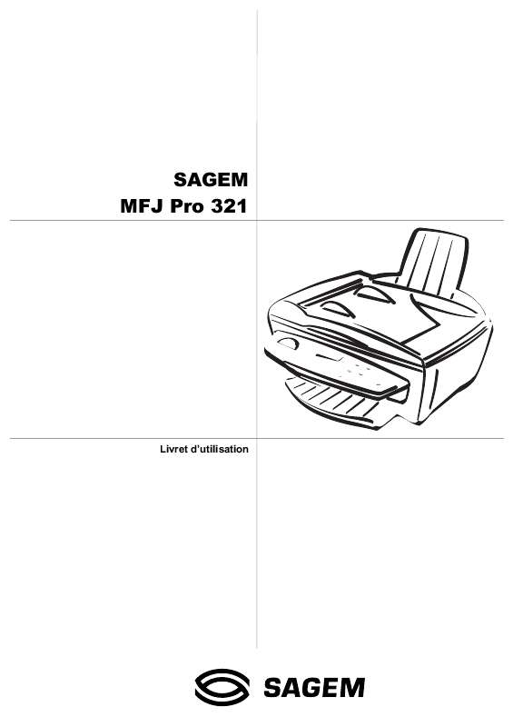 Guide utilisation SAGEM MF J PRO 321  de la marque SAGEM