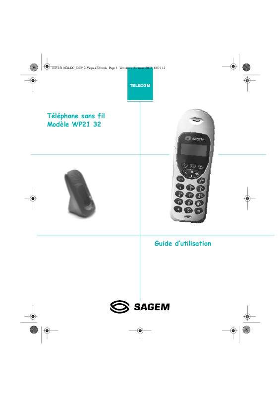 Guide utilisation SAGEM WP 21-32  de la marque SAGEM
