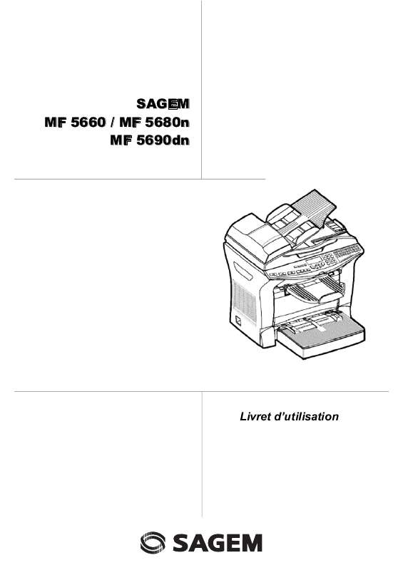 Guide utilisation SAGEM MF 5660  de la marque SAGEM