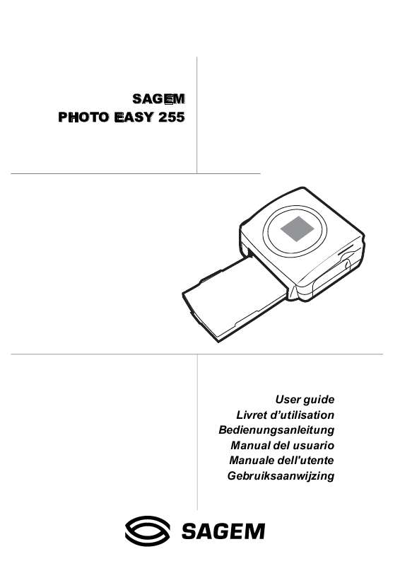 Guide utilisation SAGEM PHOTO EASY 255  de la marque SAGEM