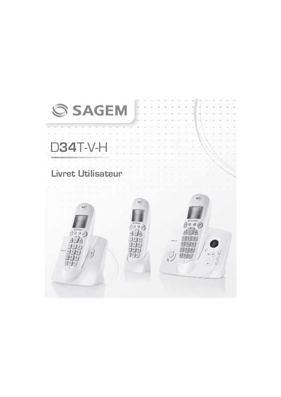 Guide utilisation SAGEM D34H  de la marque SAGEM
