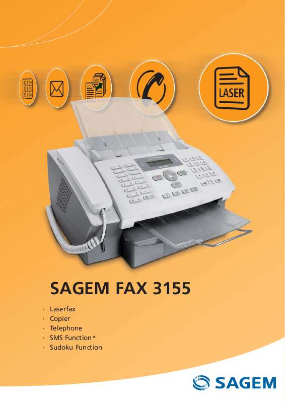 Guide utilisation SAGEM FAX 3155  de la marque SAGEM